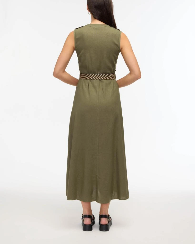 Ellen Tracy Women’s Belted Sleeveless Maxi Dress with Ruffle Detail 2