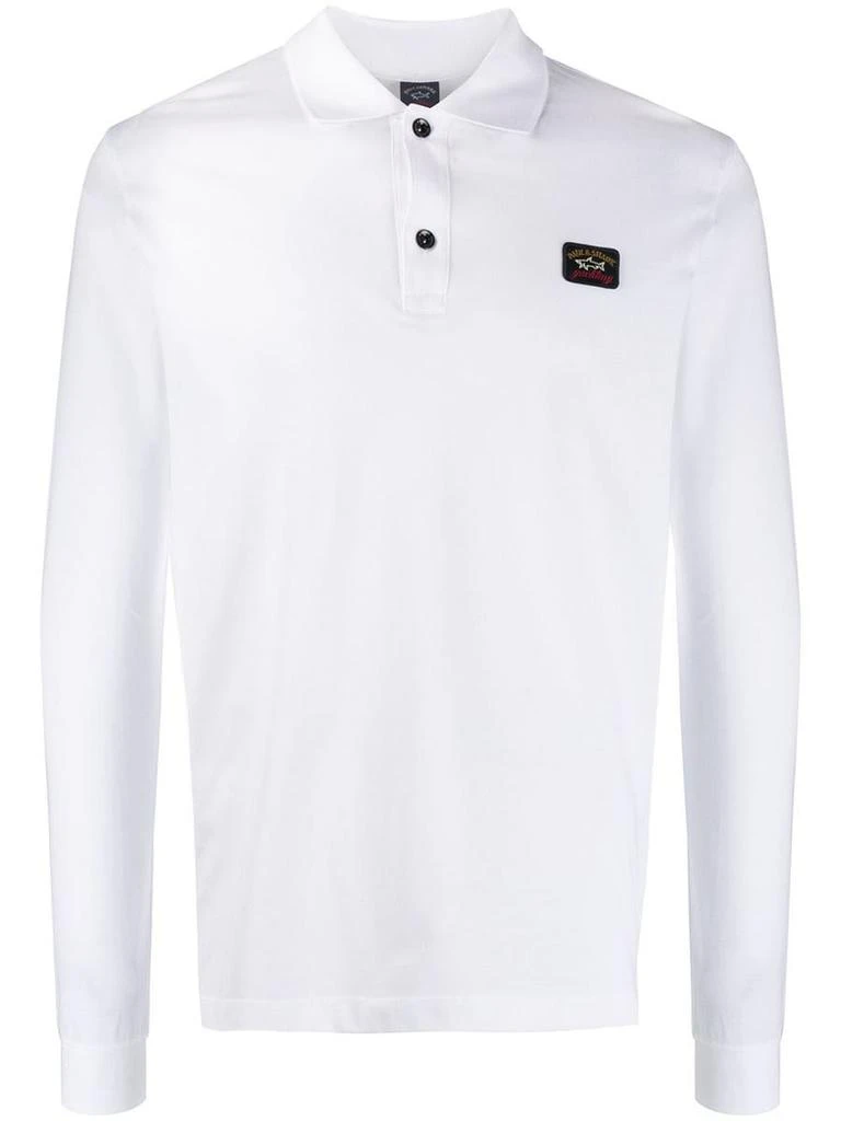 Paul & Shark Paul & Shark Cotton Pique Polo Shirt With Iconic Badge Clothing 1