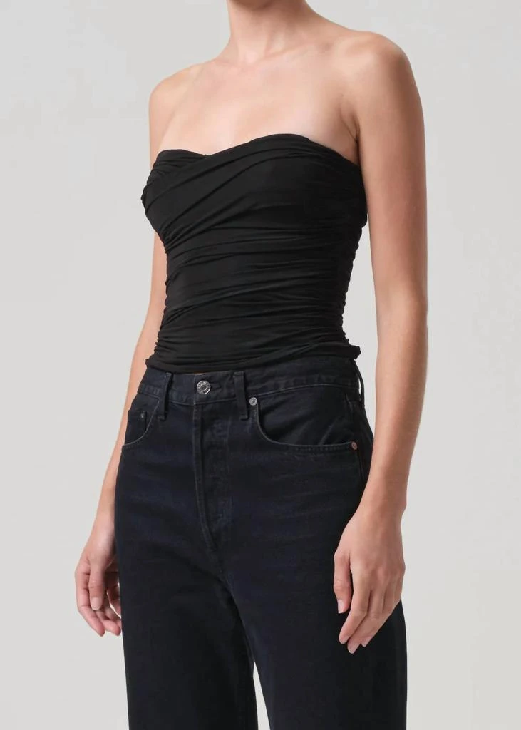 AGOLDE Tonia Tube Top In Black 3
