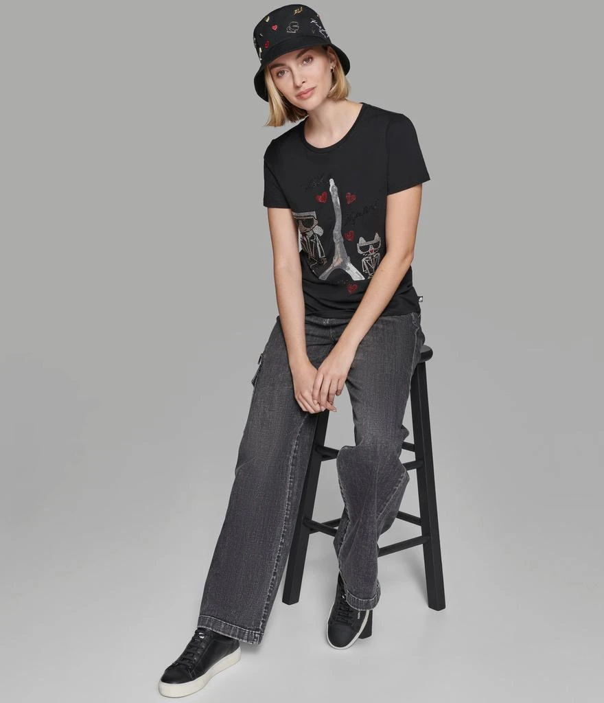 Karl Lagerfeld Paris KARL SEQUIN EIFFEL TOWER TEE 6