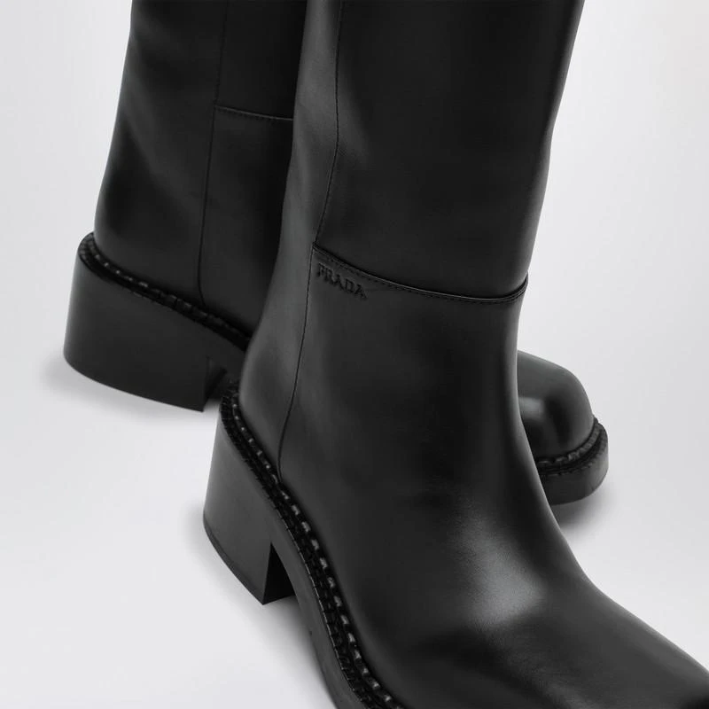 Prada High black leather boot 5