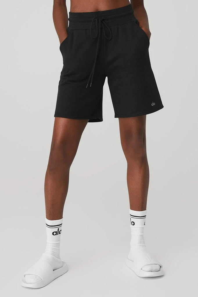 Alo High-Waist Easy Sweat Short - Black 1