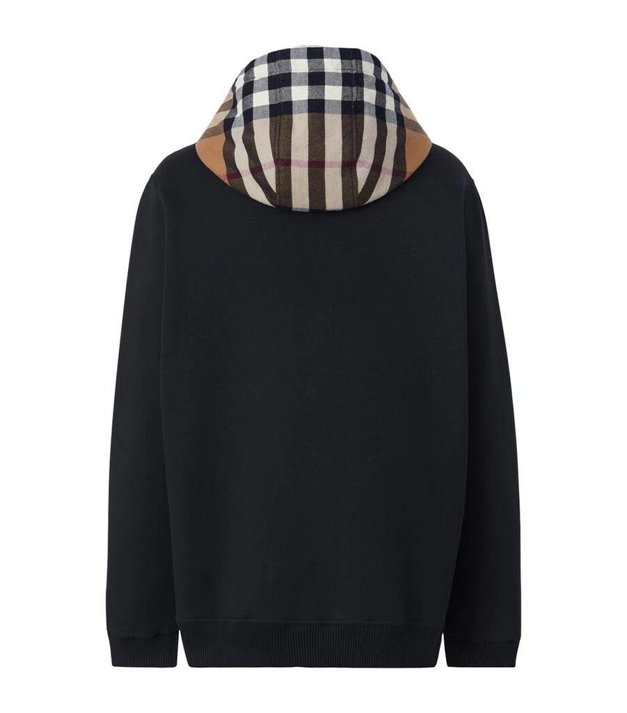 Burberry Check-Trim Zip-Up Hoodie 5