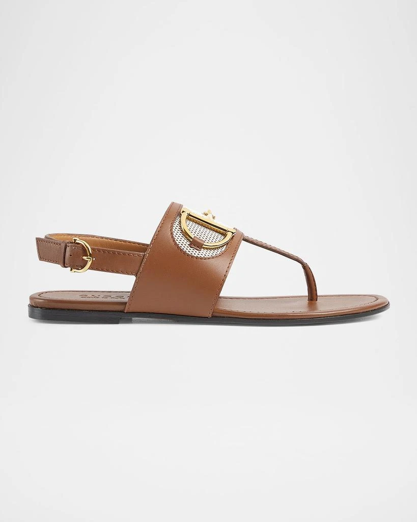 Gucci Horsebit Thong Slingback Sandals 1
