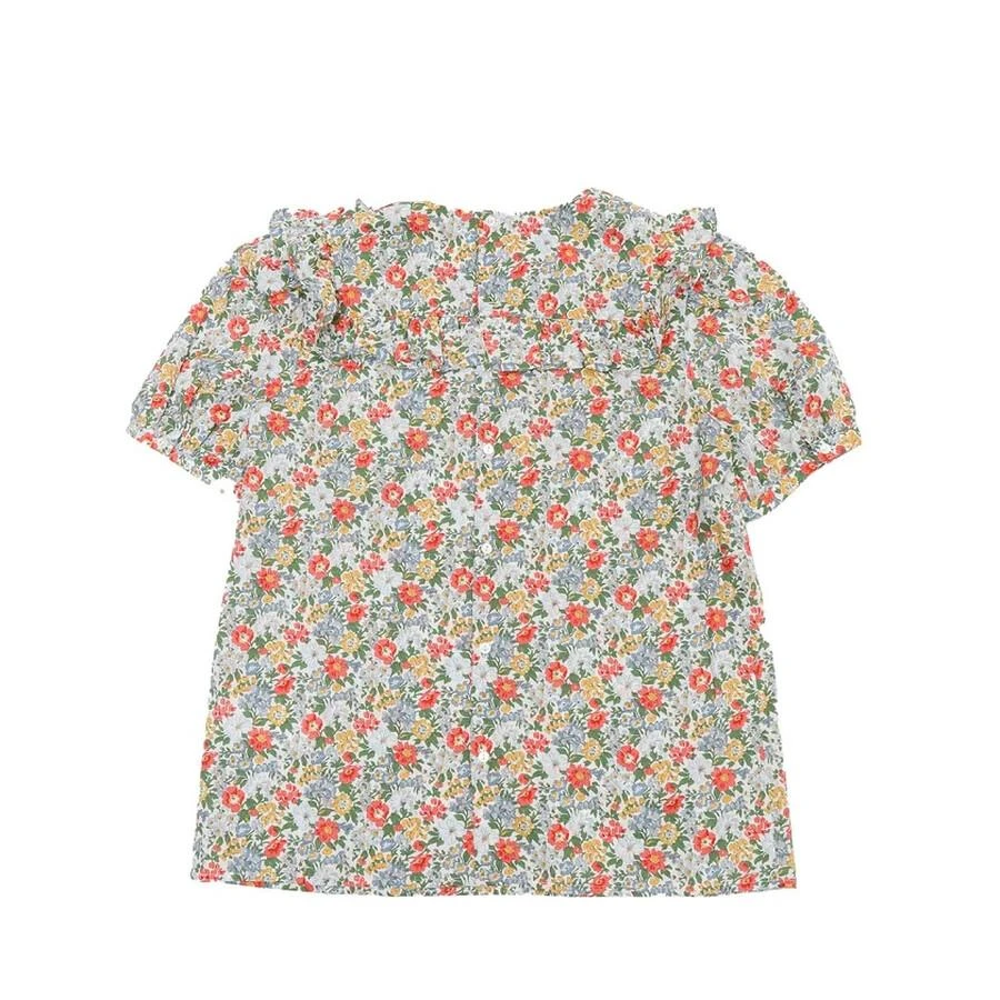 Bonpoint Girls Floral Print Ruffle-Trim Blouse 2