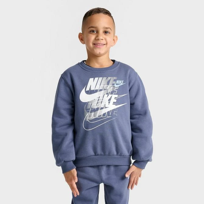 NIKE Little Kids' Nike Futura Fleece Sweatshirt and Jogger Pants Set 3