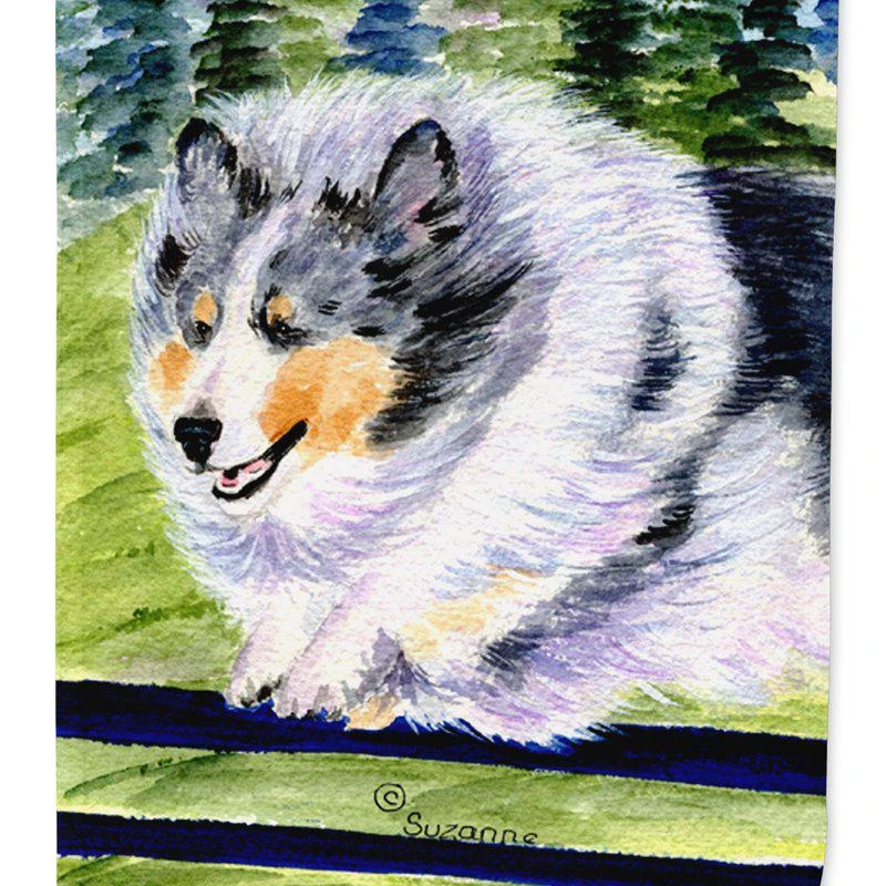 Caroline's Treasures Sheltie Garden Flag 2-Sided 2-Ply 1