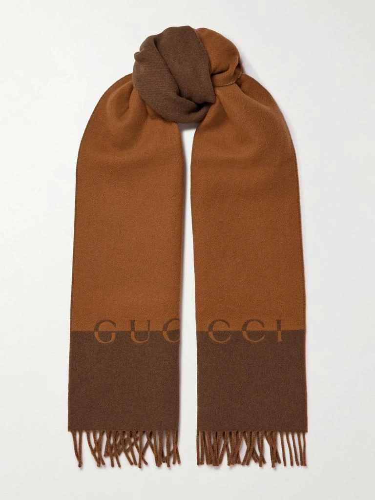Gucci Fringed Wool And Cashmere-blend Scarf