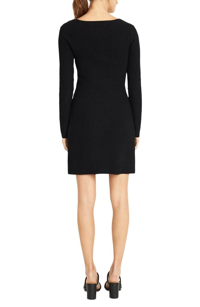 DONNA MORGAN FOR MAGGY Rib Long Sleeve Body-Con Dress 2