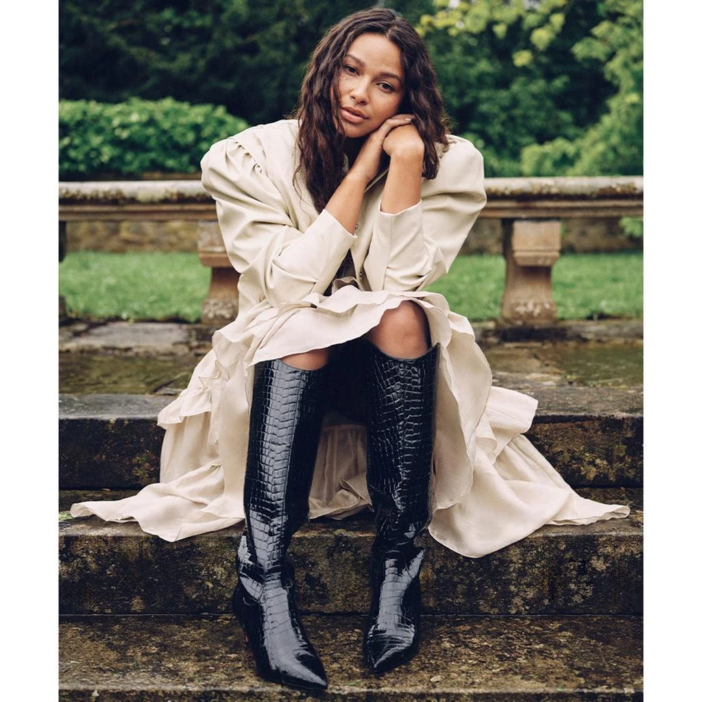 Dolce Vita Shilah Boots Noir Embossed Leather 2