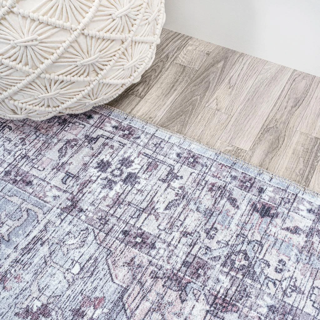 JONATHAN Y Didim Boho Gray Medallion Washable Gray/Purple 9 ft. x 12 ft. Area Rug 4