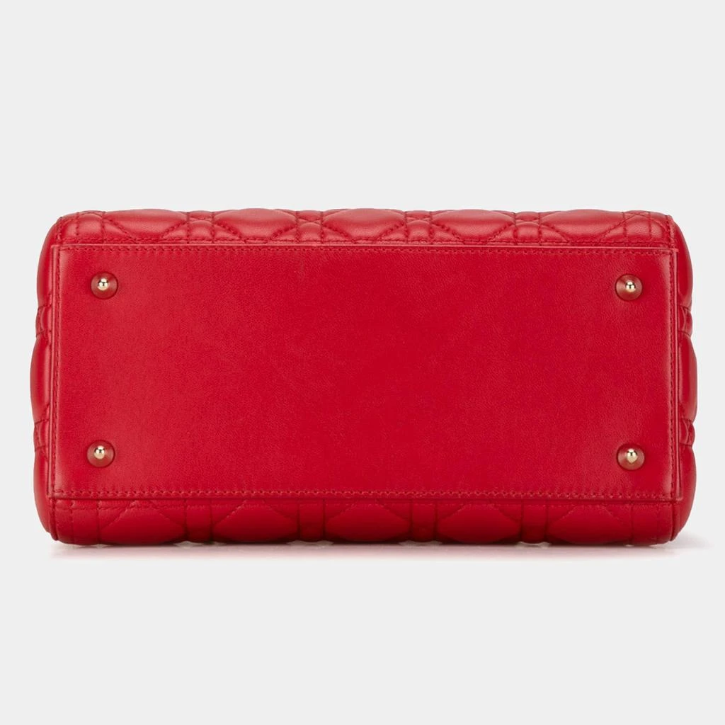 Dior Dior Red Medium Lambskin Cannage Lady Dior 4