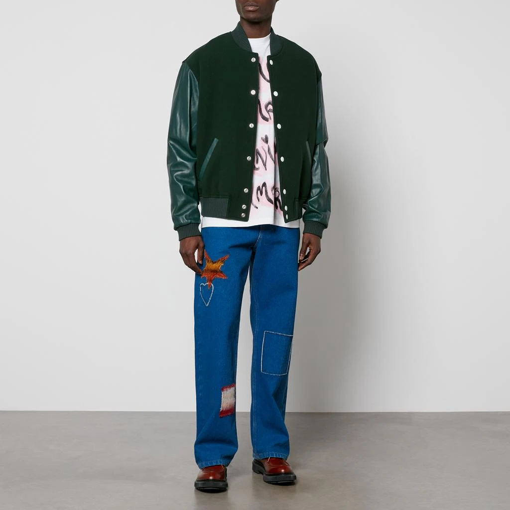 Marni Felt and Leather Bomber Jacket 3