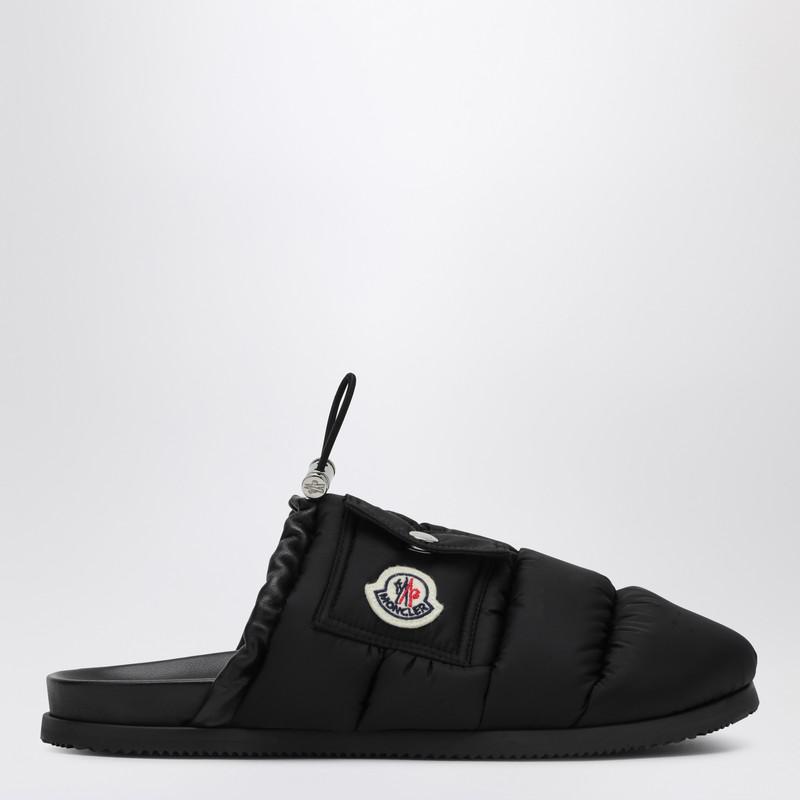 Moncler ◆ Bell Leather Slippers Moncler Bell Leather Slides | Black | FARFETCH
