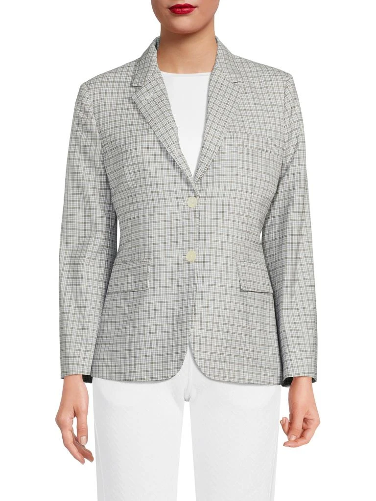 Thom Browne Grid Checked Wool Blazer 1
