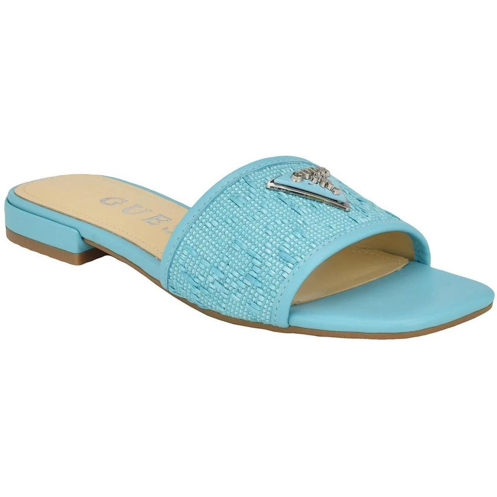 GUESS Tamsey Womens Faux Leather Slip On Slide Sandals 8