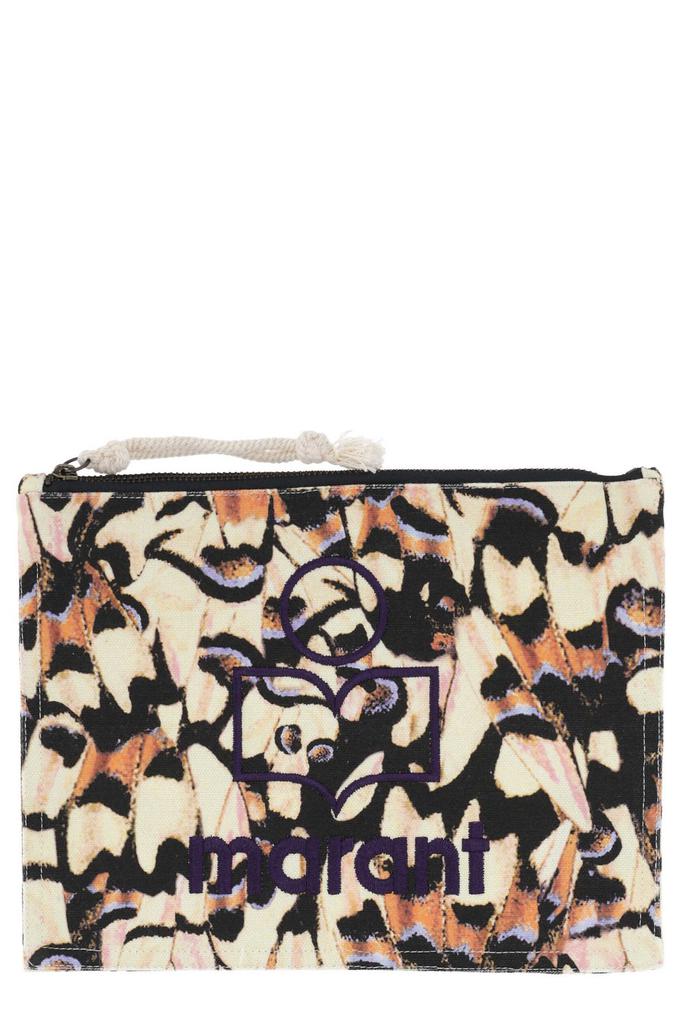 Isabel Marant Isabel Marant Netia Logo Embroidered Pouch