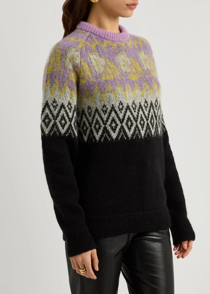 LA DOUBLE J Slope fair isle intarsia alpaca-blend jumper 2