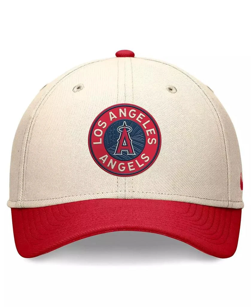 NIKE Men's Cream/Red Los Angeles Angels 2024 City Connect Swoosh Flex Hat 3