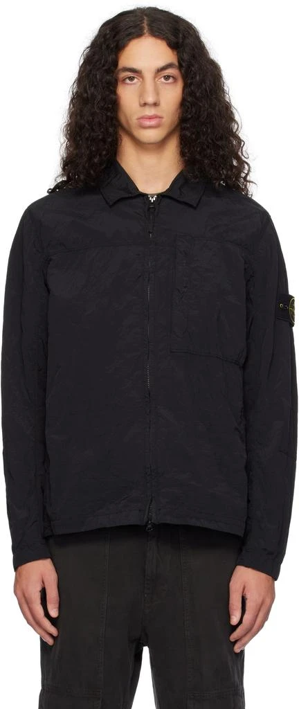 Stone Island Black 11819 Nylon Metal ECONYL Overshirt 1