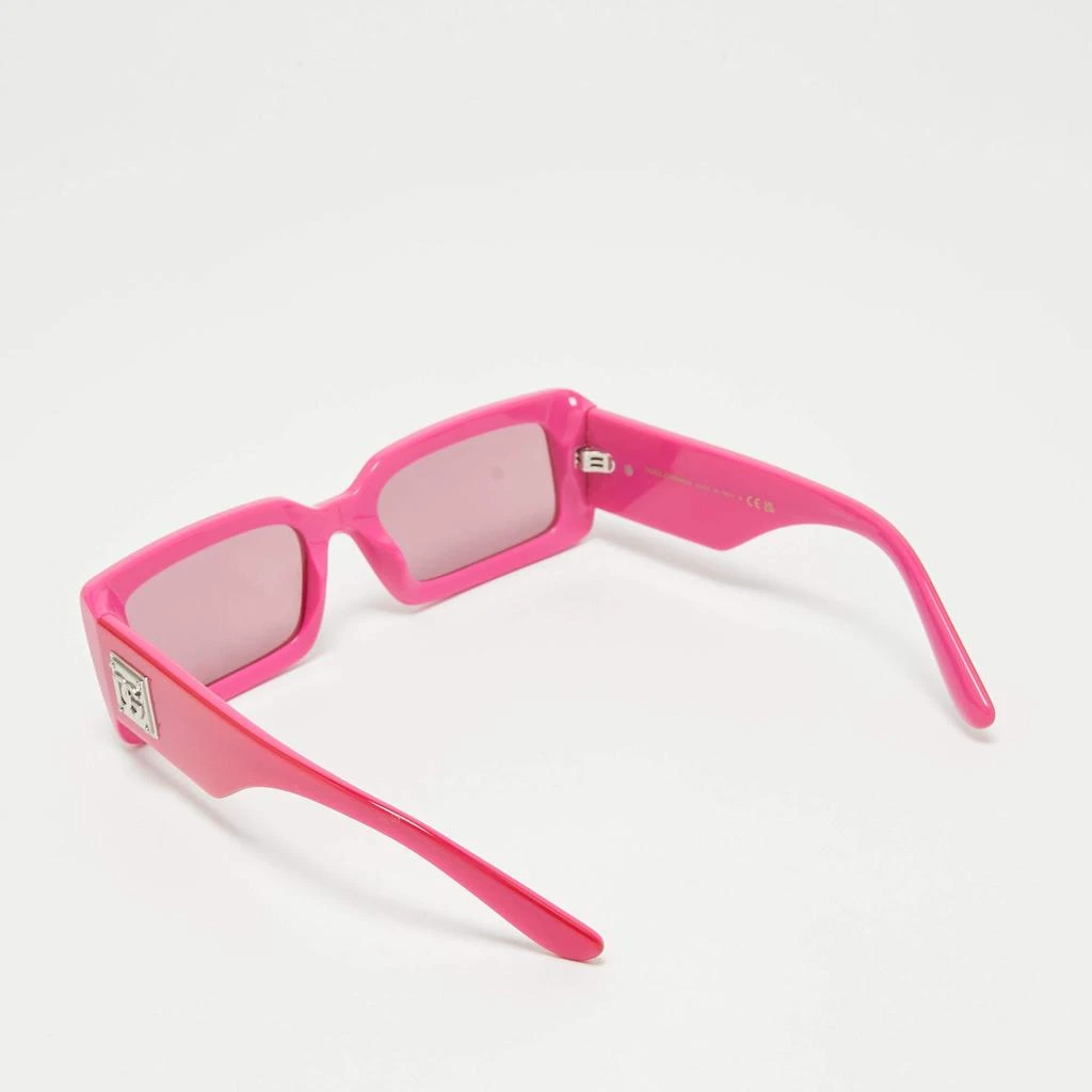 Shop Dolce & Gabbana Pink Mirrored DG 4416 Square Sunglasses  display picture 1