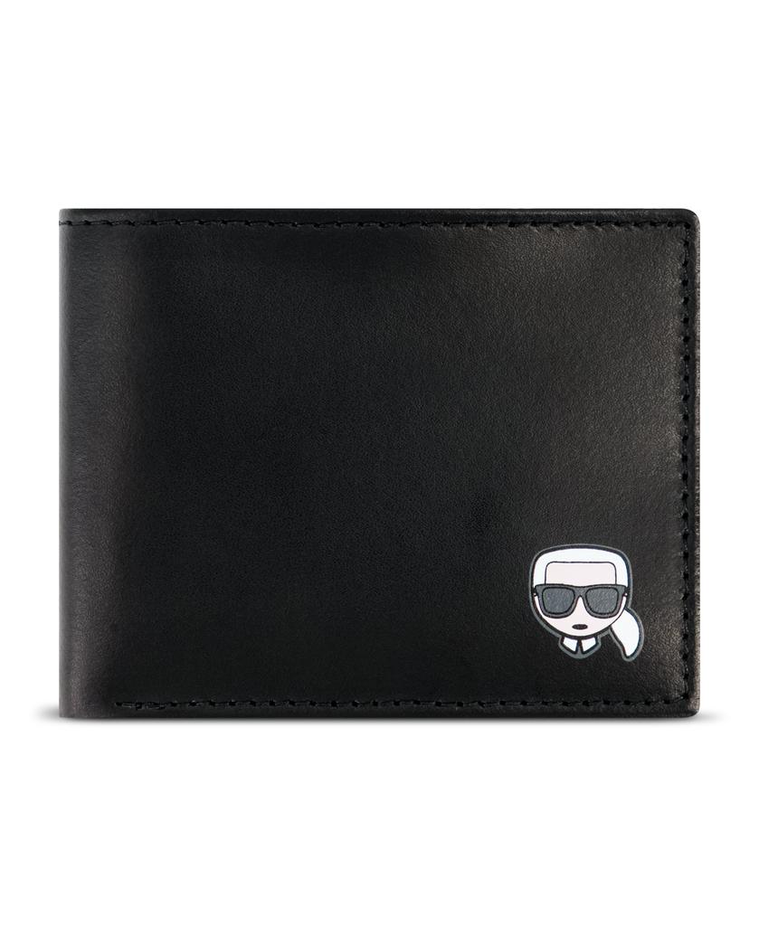 Karl Lagerfeld Paris LEATHER BILLFOLD WITH NEW KARL HEAD PRINT