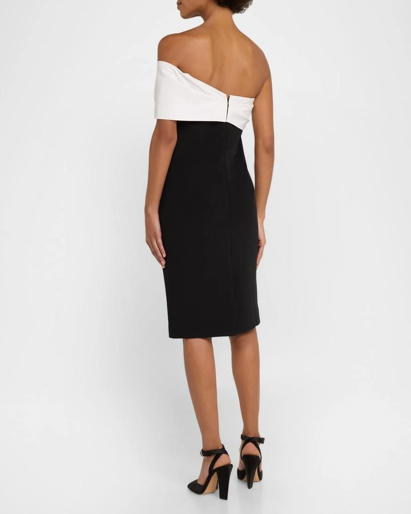 Teri Jon Off-Shoulder Crepe & Taffeta Dress 3