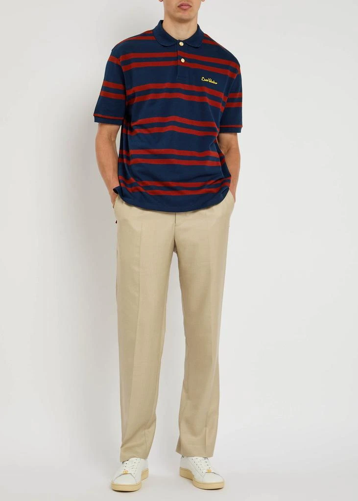 Valentino Chez Valentino striped piqué cotton polo shirt 4