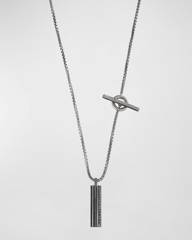 Marco Dal Maso Men's Acies Wide Triple Black Pendant Necklace