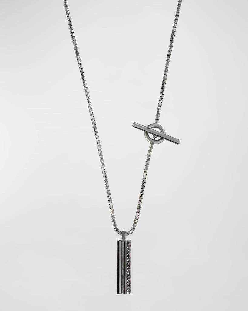 Marco Dal Maso Men's Acies Wide Triple Black Pendant Necklace 1