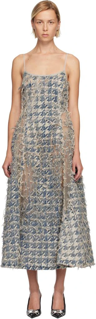 diesel maxi dress Women's Long devor dress in tulle and jersey | Red