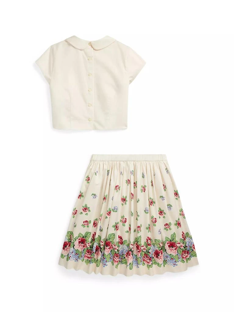 Ralph Lauren Girl's Sateen Floral Dress 2