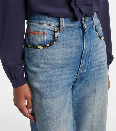 Valentino High-rise straight jeans 4