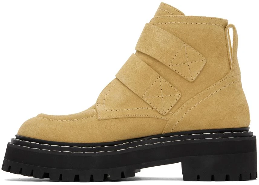 Proenza Schouler Beige Lug Sole Buckle Boots 3