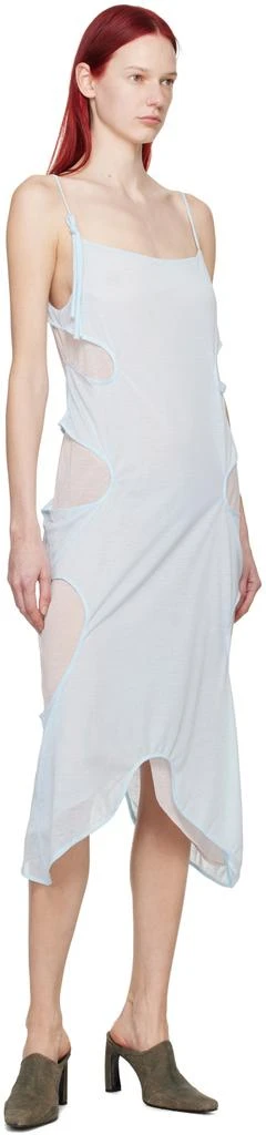 Eckhaus Latta Blue & White Perdita Midi Dress 4