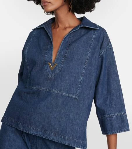 Valentino Chambray denim top 5