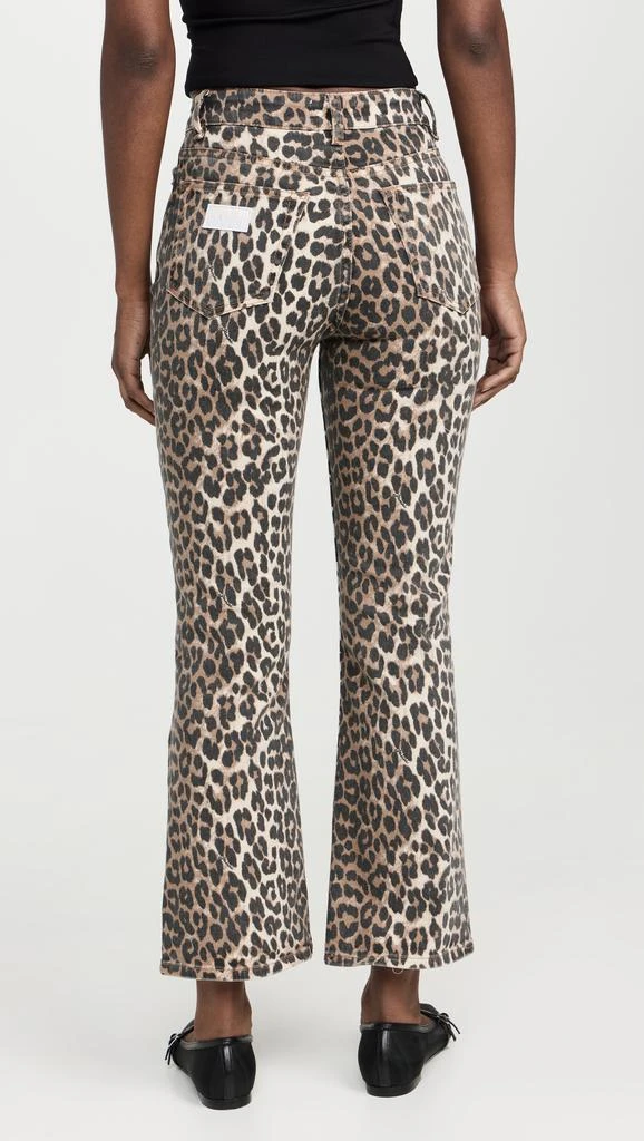 Ganni Print Denim Betzy Cropped Jeans 2
