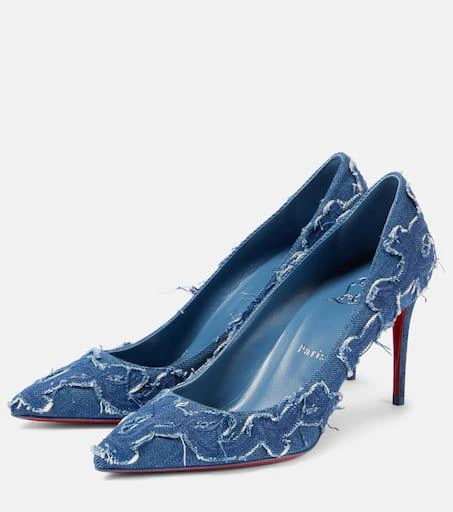 Christian Louboutin Kate 85 denim pumps 4
