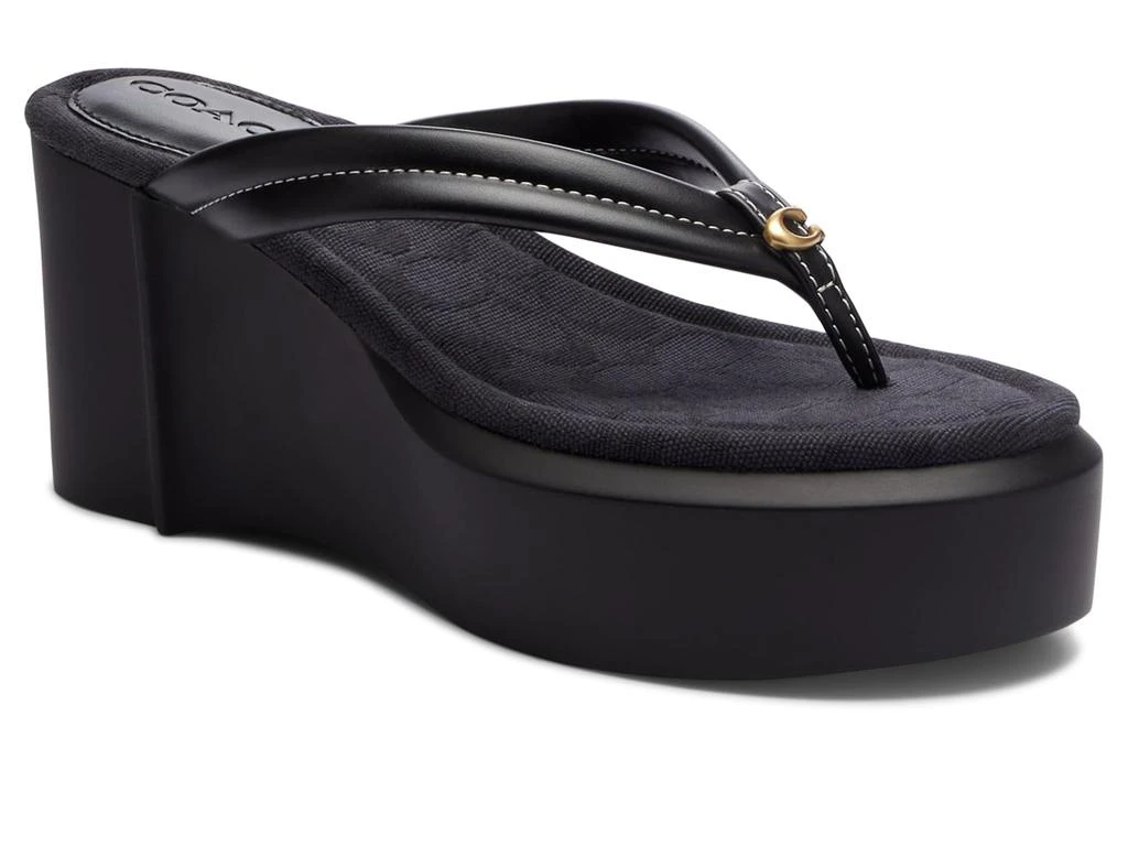 Coach Franki Flip-Flops In Signature Jacquard 1