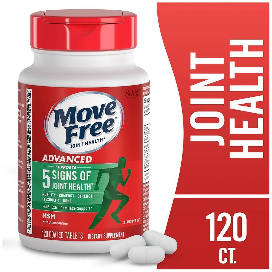 Schiff Move Free Joint Health Advanced + MSM with Glucosamine Chondroitin, Tablets 3