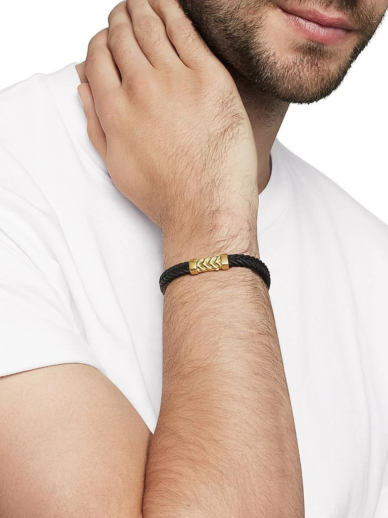 David Yurman Chevron Bracelet in Black Rubber 2