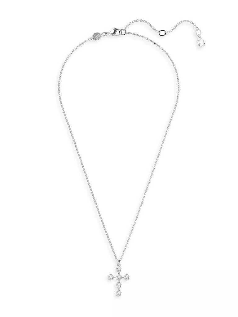 Swarovski Insigne Rhodium-Plated & Crystal Small Cross Pendant Necklace 1