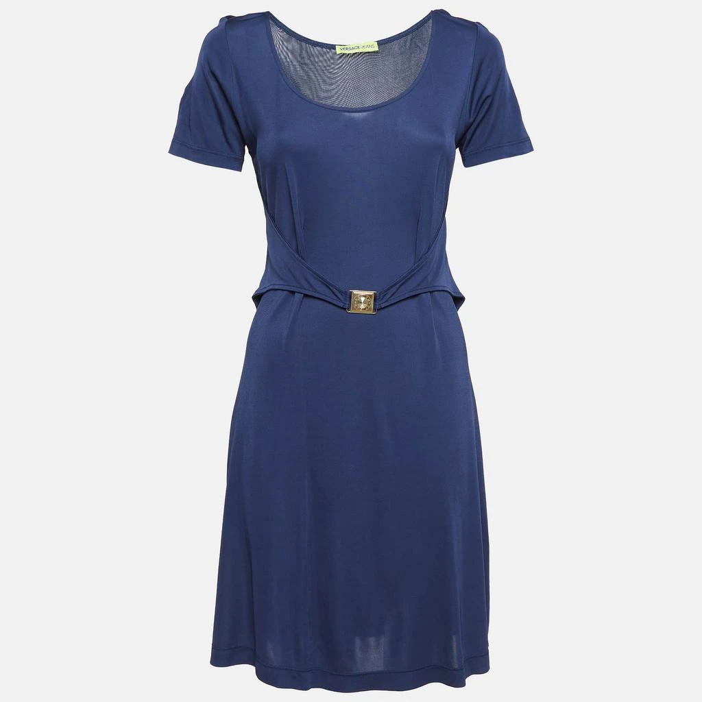 Versace Jeans Versace Jeans Navy Blue Jersey Mini Dress M 1
