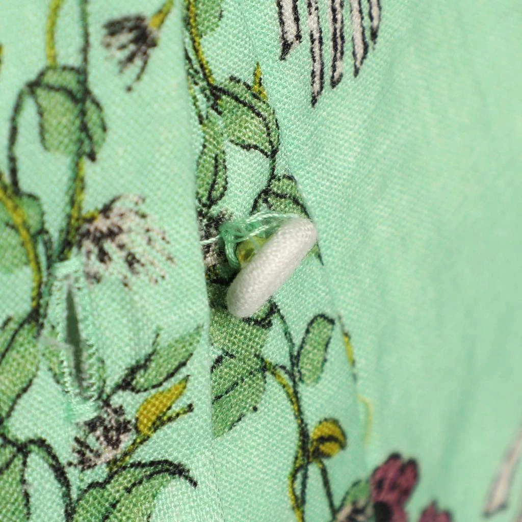 Alemais Alemais Green Olivia Floral Print Linen Shirt Maxi Dress M 3