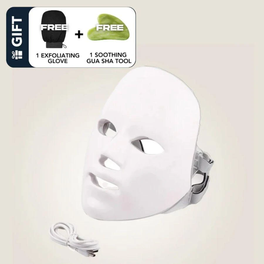 PROXXI Light Therapy LED Face Mask 7 Color 149 Leds Photon Face Mask Beauty Photon Mask for Face Skin Rejuvenation Facial Skin Treatment Anti-Aging Anti Acne Anti Wrinkle with Free Gift 1