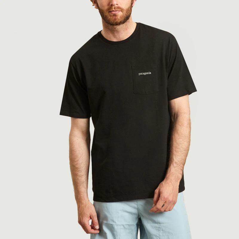 Patagonia Line Logo Ridge Pocket Responsibili-Tee t-shirt Black PATAGONIA 1