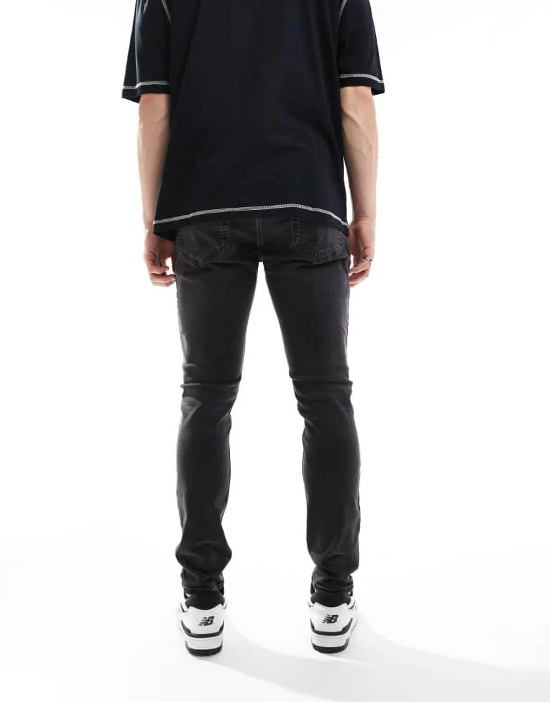 French Connection Mens French Connection skinny fit jeans in black 2
