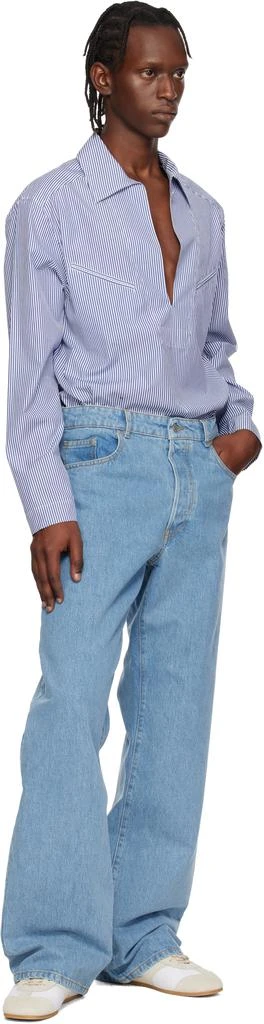 Dries Van Noten Blue Straight Leg Jeans 4