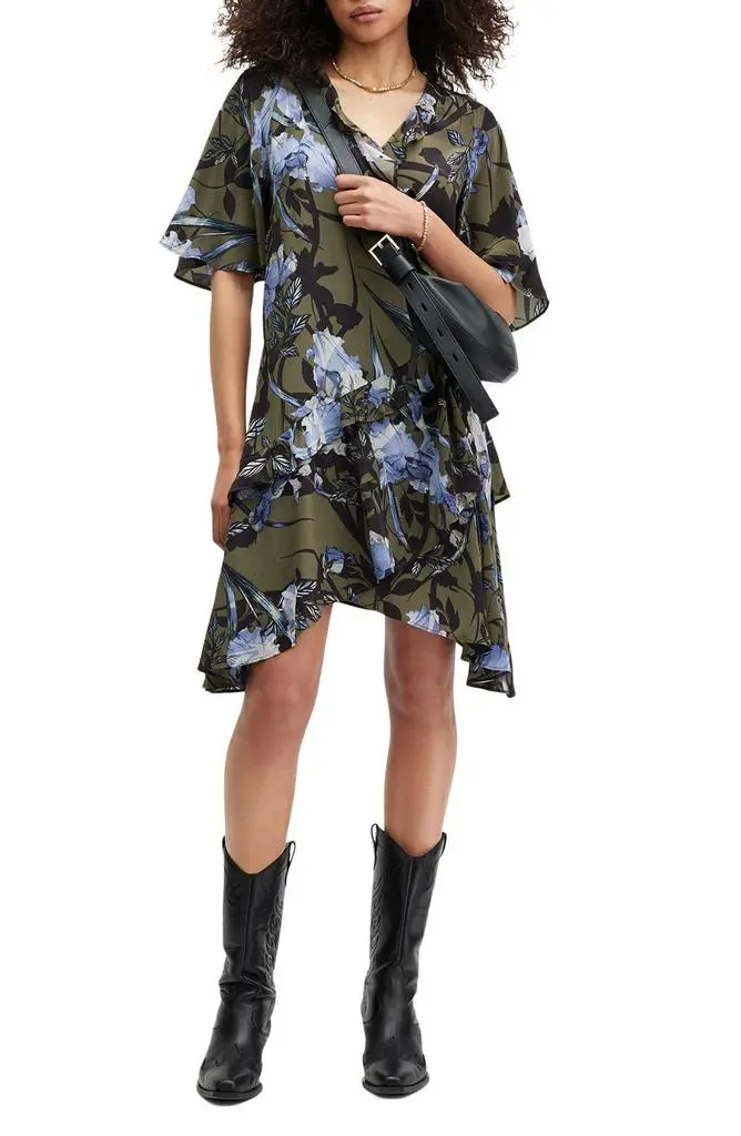 ALL SAINTS Meagan Floral Print Wrap Dress 5