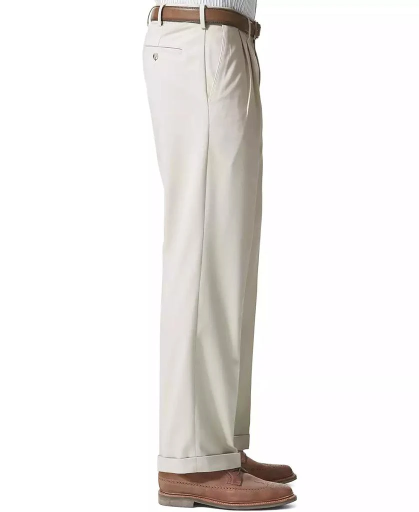 Dockers Men's Comfort Relaxed Pleated Cuffed Fit Khaki Stretch Pants 2